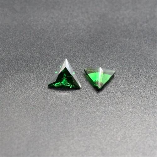 Emerald Triangle Faceted Medium Green Emerald Gem Multiple Sizes to Choose GE45