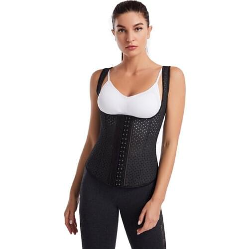 Black Latex Steel Boned Corset Vest Body Shaper Underbust Corselet Waist Slimming Trainer Bustiers and Corsets For Women