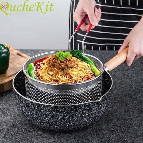 Kitchen Strainer Drain Basket Wire Fine Mesh Sieve Oil Strainer Flour Colander Tools Frying Basket Strainer Fryer Cooking Basket