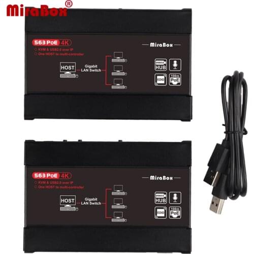 Mirabox Accept OEM Orders 4K KVM Extender 100m HDMI Extender USB over Cat5e/6 for PC Webcam PS4