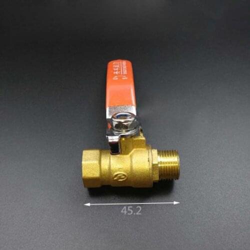 DN8 1/4" BSP Female to MaLe Brass Ball Valve Temperature 0-120 C Pressure 10 Bar Port Size8mm