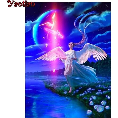 New Arrivals Diamond Painting Angel Girl Fantasy Wonderland Full Square round Drill 5D Daimond Embroidery Cross Stitch Mosaic