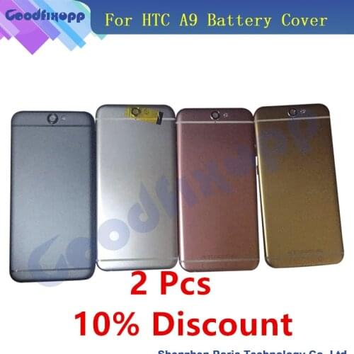 Original For HTC One A9 Battery Cover Back Rear Housing Door Case With Power Volume Button Key Rear Camera Glass Lens For HTC A9