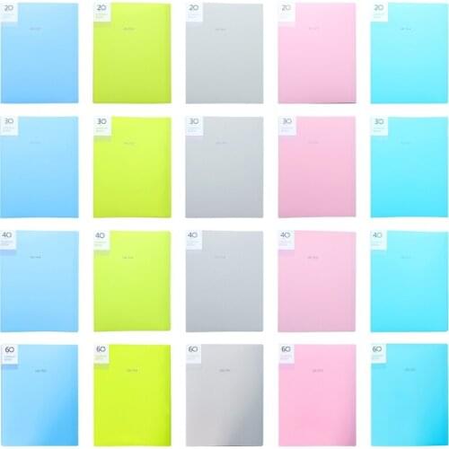 A4 Display Book 20/30/40/60 Pages Transparent Insert File Folder Document Storage Bag Office School Supplies