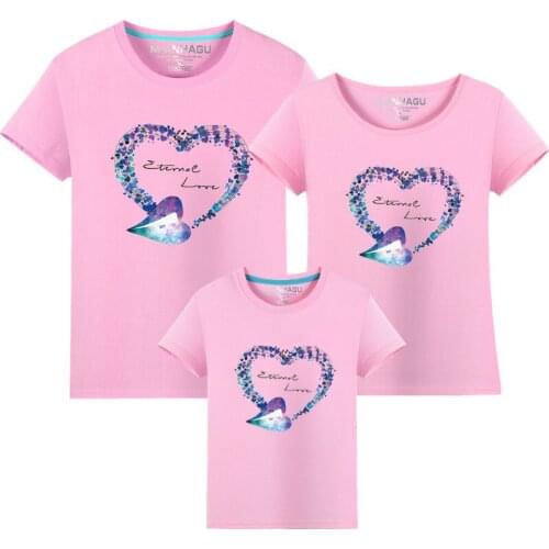 Couples Wear T-shirts Mother and Daughter Outfits Father Son Clothing Mom Daddy and Baby Clothes baby girl T-shirts