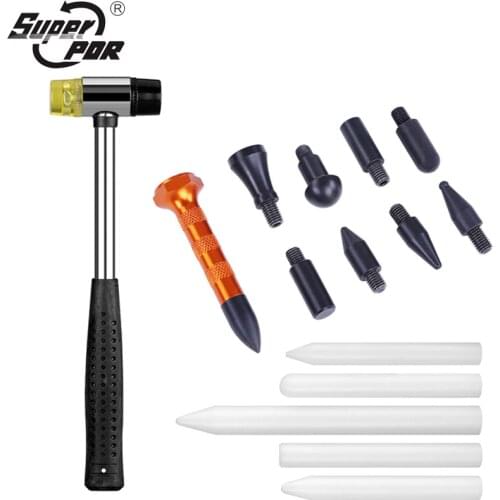 PDR Tools Kit For Car Rubber Hammer Paintless Dent Repair Tool Auto PDR Hammer For White&Metal Tap Down Pen Dent Repair Hand Set