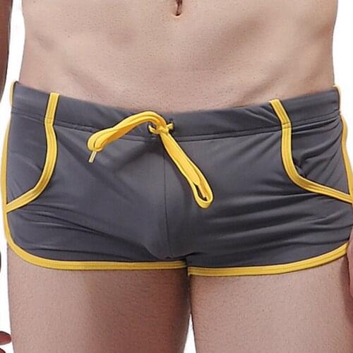 Swimming Men Sexy Swimwear Trunks sunga Swim Briefs Swimsuit Male Pocket Beach Shorts Beachwear Bathing Suit Boxer