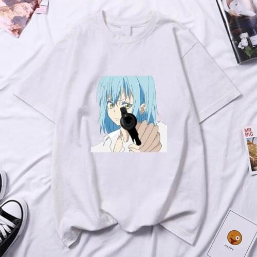 Rimuru Tempest Tensei Shitara Slime Datta Ken Goth Female T-shirts Anime Mans T-shirt Teenagers Clothes Cute Rimuru Tempest Top