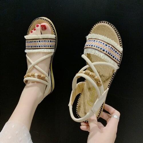 Summer Roman Sandals Multiple Cross-Strap tall knee high Bondage Thong Nubuck Women Sandals Flip flops Black Apricot U23-74