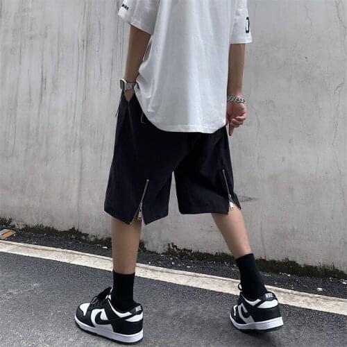 Make Korea Ins Original SuFeng Restoring Ancient Ways Men And Women With Zipper Decoration Easy Leisure Wide-Legged Straight 5 M