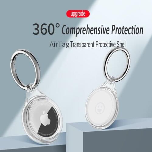 Silicone Protector Cover Keychain For Apple Airtags Shell Bluetooth Tracker Locator Shockproof Anti-scratch Anti-fall Key Chain