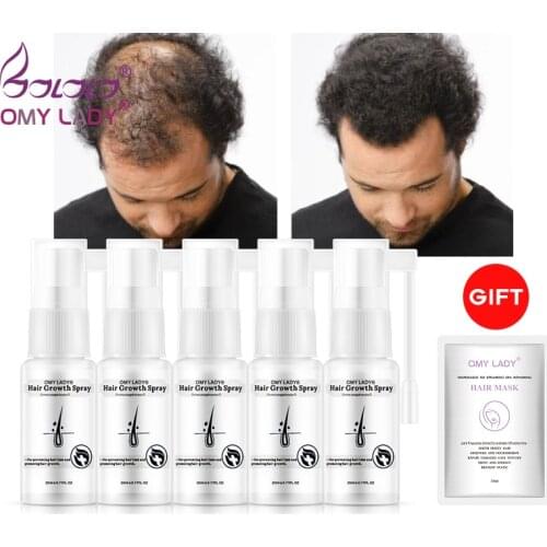 5PCS OMY LADY Anti Hair Loss Hair Growth Spray Essential Oil Liquid For Men Women Dry Hair Regeneration Repair Hair Loss