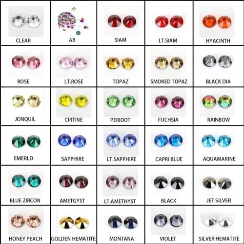 10 bags mixed SS16 1440pcs/bag Hot Fix Rhinestone Flatback Loose Strass Rhinestone for clothes bags accessaries