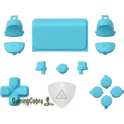 Heaven Blue Full Set Buttons L1R1 L2R2 Triggers Dpad Home Share Options Replacement w/ Tools for PS4 PS4 Slim PS4 Pro Controller