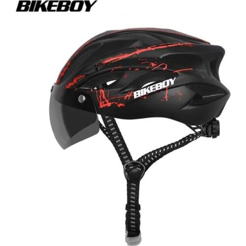 New Ultralight Bicycle Helmet With Goggles MTB Road Integrally-molded Cycling Safety Cap Specialiced Aero Bike Helmets Men Women