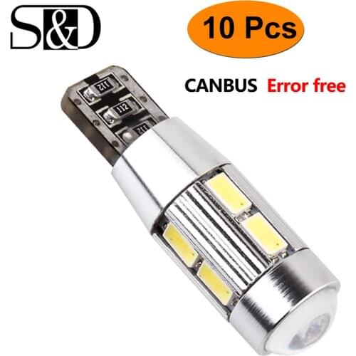 10 X Error Free T10 W5W LED Bulbs CANBUS OBC LED Lamp 501 168 dash Car LED bulbs interior Auto Lamp parking Light 12V