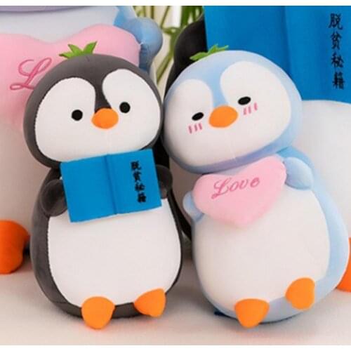 Three Dimensional Full Filled Plush Doll Penguin Stuffed Doll Adorable Funny Expression Cute Penguin Plush Toy for Decoration