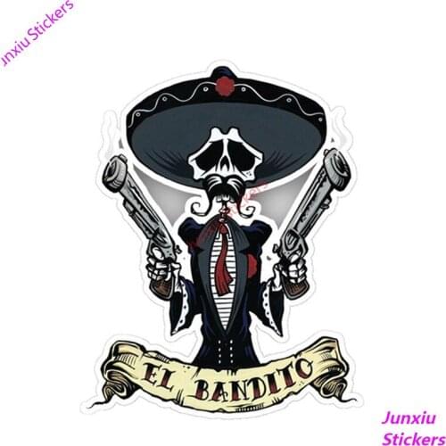 Funny Car Stickers Styling El Bandito Guns Cool Auto Moto Car Van Bike Truck Tuning Cover Scratches Decal Decoration KK 13*10cm