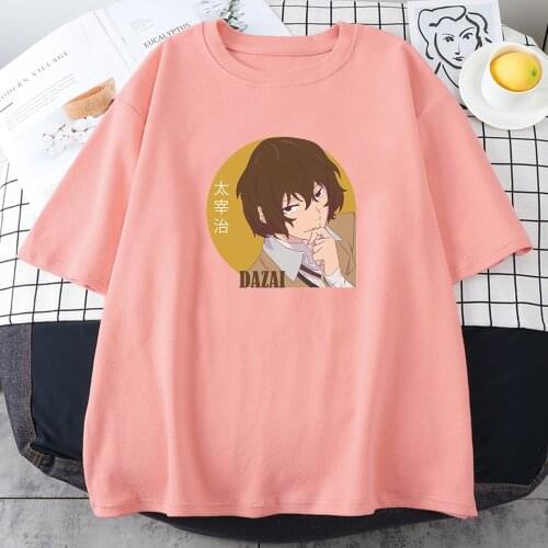 Osamu Dazai Bungo Stray Dogs Printed Woman Tshirt Casual Home Clothes Fashion Quality Streetwear Aesthetic Summer Tshirts Women