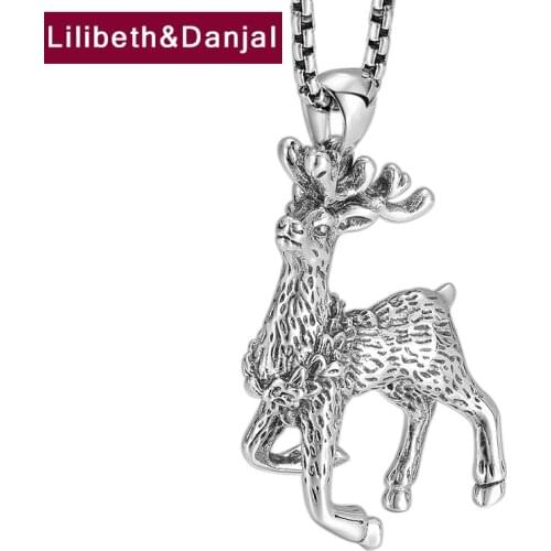 Sika Deer Pure 925 Sterling Silver Fashion Necklace Pendant Fine Jewelry Gifts For Women 2020 Collar Plata De Ley 925 Mujer P34