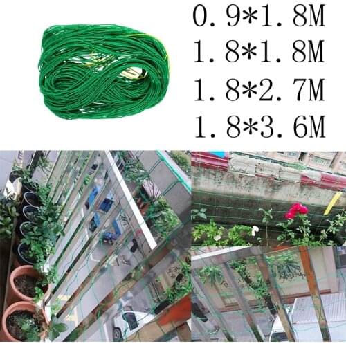 0.9x1.8m/1.8x1.8m/1.8x2.7m/1.8x3.6m Nylon Mesh Horticulture Plant Crawl Net Garden Net Vine Plant Climbing Network