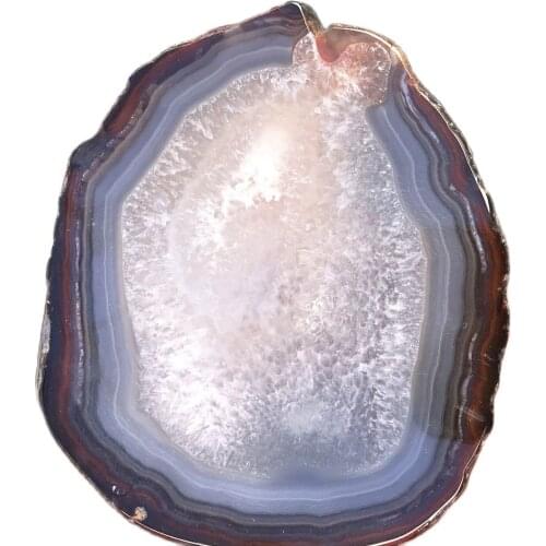 1pcs Natural Agates Slice Geode Polished Slab Brazil Crystal Quartz Ornaments for DIY stone For Home Decoration Healing Gifts