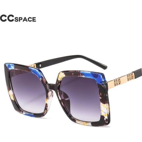 46267 Big Frame Square Cat Eye Chain Luxury Sunglasses Men Women Fashion UV400 Glasses
