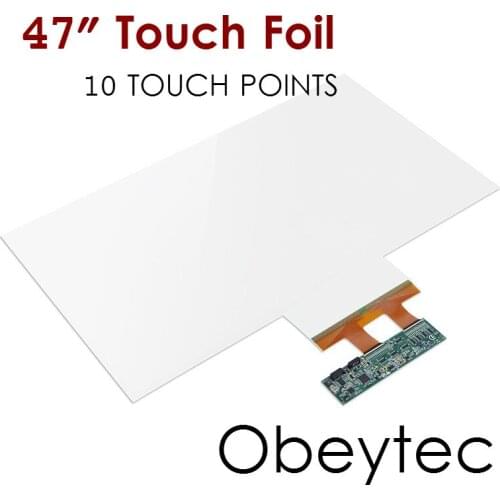 Obeytec 47" Interactive Touch Screen Film, 10 Touch Points, Perfect Match Smart TV, WhiteBoard, Magic Mirror, Advertising Kiosk