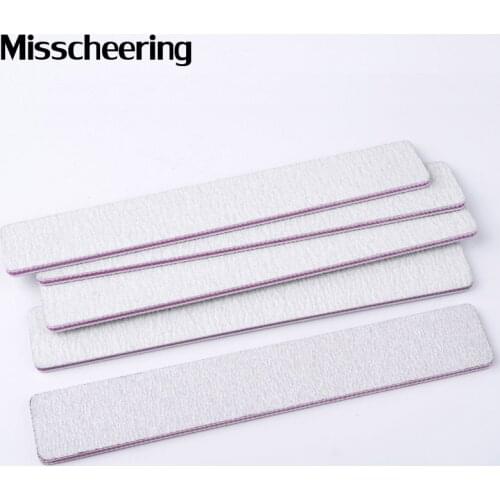 5Pcs/Set Rectangle Nail Files 100/180 Grey Sanding Buffer DIY Nail Polishing Kits Manicure Pedicure Tools Nail Accessories