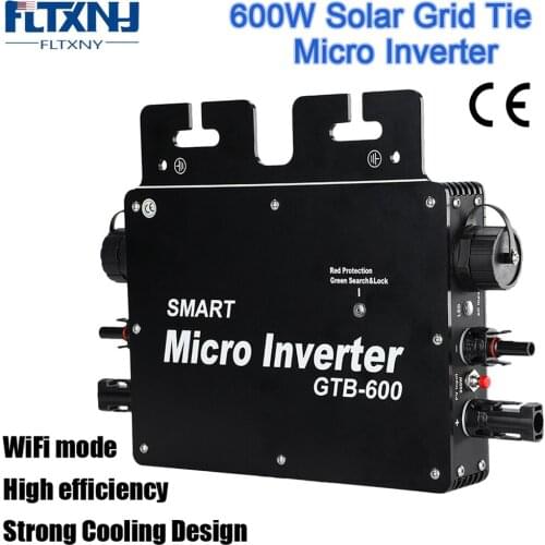 600W 24V 36V Solar Power On Grid Inverter for Solar Panel Portable MPPT Pure Sine Wave Convertor 110V 220V AC Smart WIFI Mode