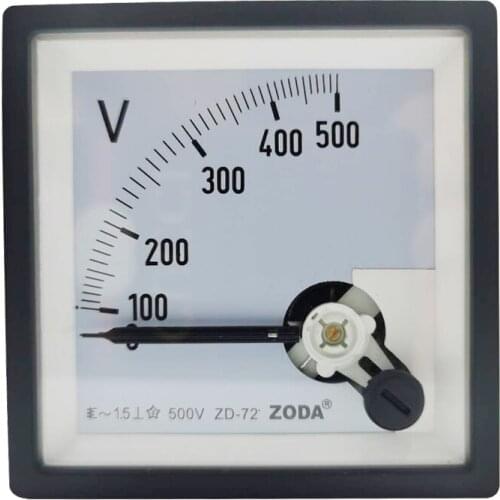 1PC 72-V 450V 500V AC Direct Analog Meter Panel Gauge AC Voltage Current Meter 72*72MM Voltmeter Voltimetro Pointer