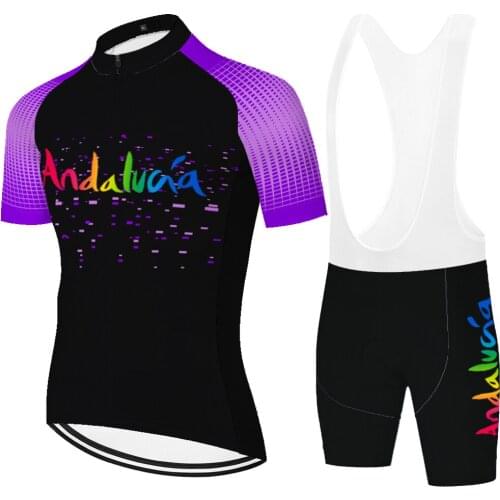 Andalucia Laser Cut Bermuda Mallots Culotte Ropa Kit Bicicleta Maillot Hombre Camisa Ciclismo Masculina Completo Ciclismo Estivo