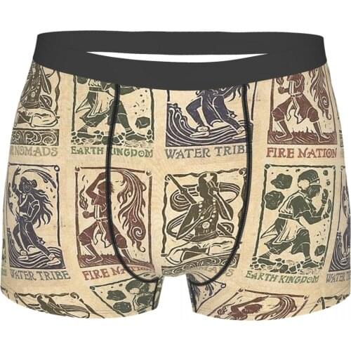 Avatar The Last Airbender Katara Aang Sokka Zuko Animated TV Series ATLA Elements Underpants Cotton Panties Man Underwear