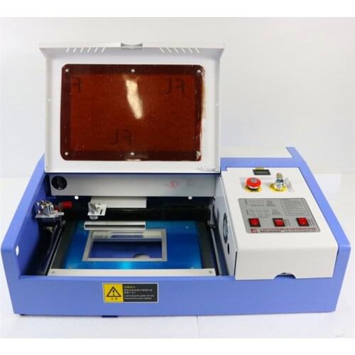 Free Shipping 3020 mini laser cutting machine/50W laser tube un and down platform