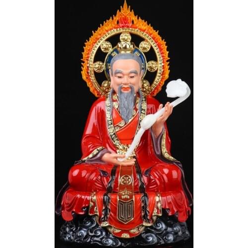 38CM large Lord of Heaven Dao Taoism LING BAO TIAN ZUN Almighty God Buddha statue HOME Temple efficacious family Protection