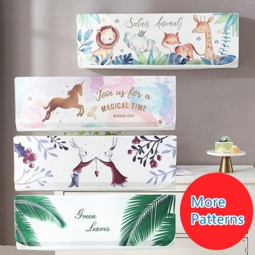 Indoor Air Conditioner Cover Wall Mounted Decorative Hood 1P / 1.5P / 2P / 3P Animal Cartoon White Gray Green Blue Pink