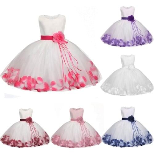 Kids Dresses For Girls Elegant Princess Wedding Dress Children Vintage Evening Party Dress Flower Girls Dress vestidos 3-8Y