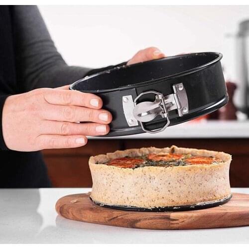 Baking mold round buckle non-stick baking tray 2 piece set Round bottom cake mold DIY Christmas baking tray