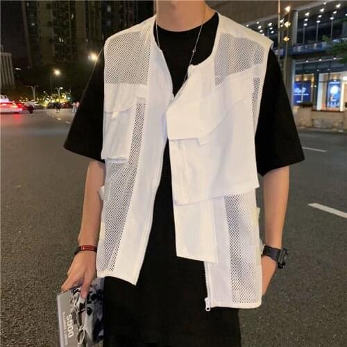 Functional tooling tactical vest Korean version of the tide brand trend Japanese new sleeveless waistcoat vest vest jacket