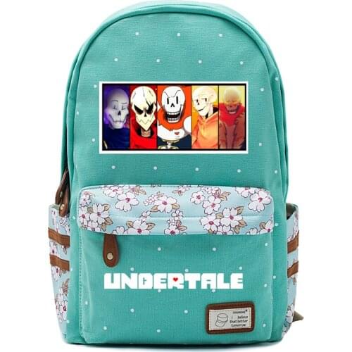Undertale Printing Canvas Backpack Girls School Bags Young Women Daily Backpack Children Bookbag Shoulder Backpacks Gift Bag