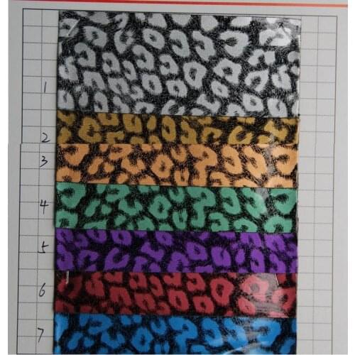 Artificial PVC leather fabric waterproof popular leather leaching paint decorative mirror Leopard