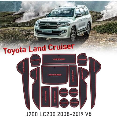 Gate Slot Pad For Toyota Land Cruiser 200 J200 LC200 2008-2019 V8 Door Groove Mat Automotive Interior Non-slip Dust Mats