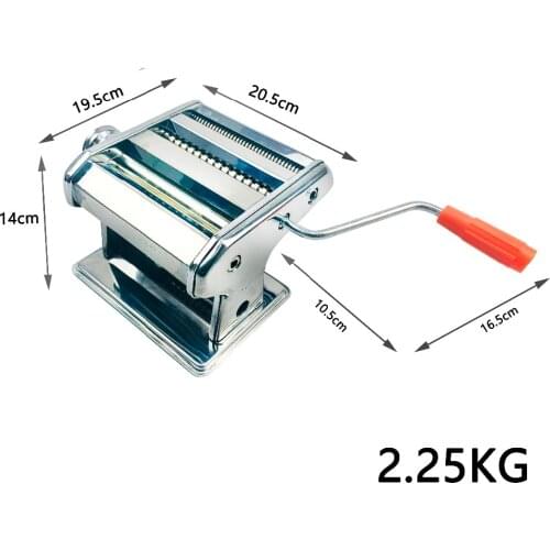 Pasta Maker Machine - Stainless Steel Roller for Fresh Spaghetti Fettuccine Noodle Hand Crank Cutter LFGB