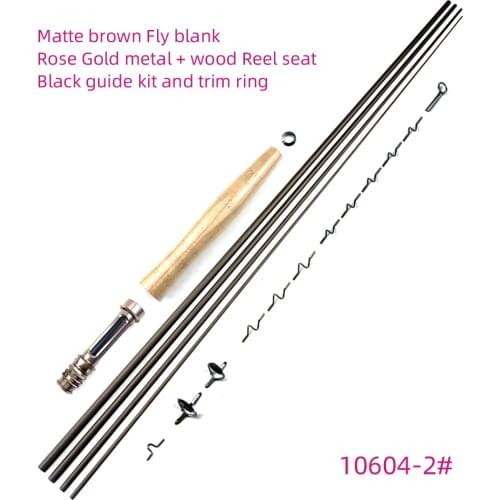 NooNRoo IM12 904 10604 Carbon fly fishing rod in the trout fish Bulk assembly kit Super Light Fast Action Fishing Rod