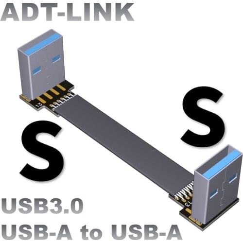 NEW FPV USB3.0 Type-A To Type A Riser Adapter FPC Ribbon USB-A UP/Down Angle USB DATA Cable 20pin Multicopter Aerial Photography