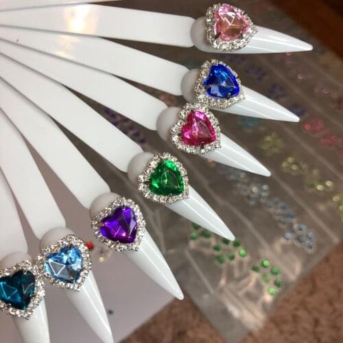5pcs Claw Diamond Crystal/Flat Gems/Glass Rhinestone/Bling/DIY Decoration Wedding Dress/Nail Art Accessories Royal Love Charms