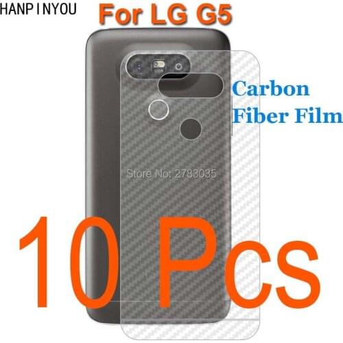 10 Pcs/Lot For LG G5 / G5 Dual Lite SE 5.3" Durable 3D Anti-fingerprint Transparent Carbon Fiber Back Film Screen Protector