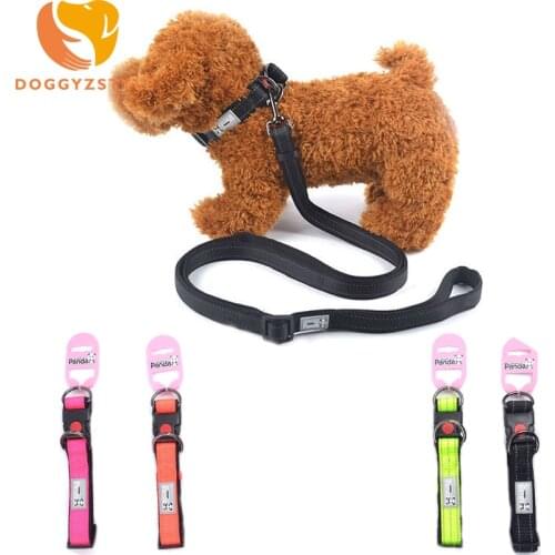 Adjustable Dog Collar Nylon Reflective Double Ring Accessories For Small Dogs Safety Buckle Puppy Cat Neck Sets DOGGYZSTYLE