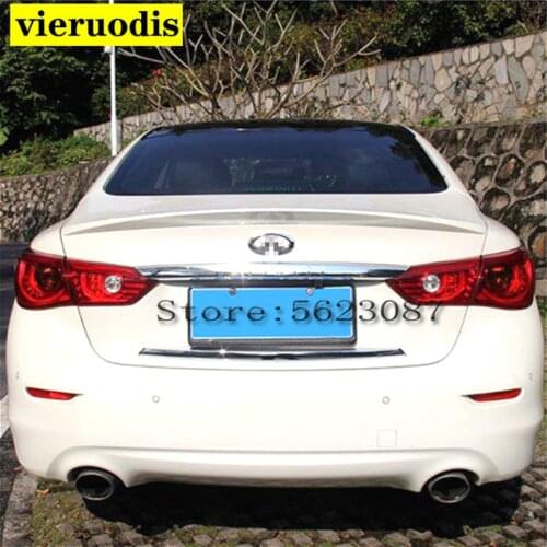 For Infiniti Q50 Q50S Spoiler ABS Material Car Rear Wing Primer Color Rear Spoiler For Infiniti Q50 Spoiler 2013+2017