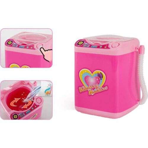 Makeup Brush Cleaner Device Automatic Cleaning Washing Machine Mini Toy Kawaii Girl Pretend Play Washing Machine Toy For Girls